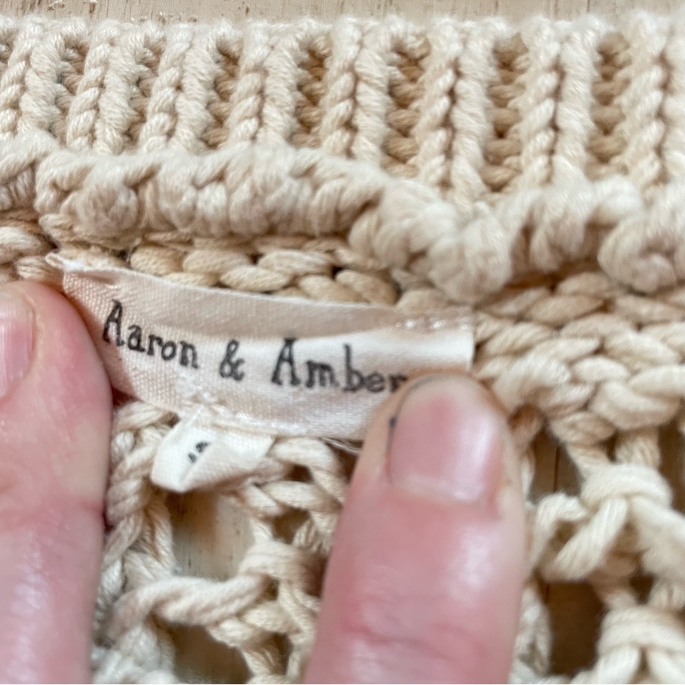Crochet Open-Knit Boxy Top - Cream - Picture 5 of 12